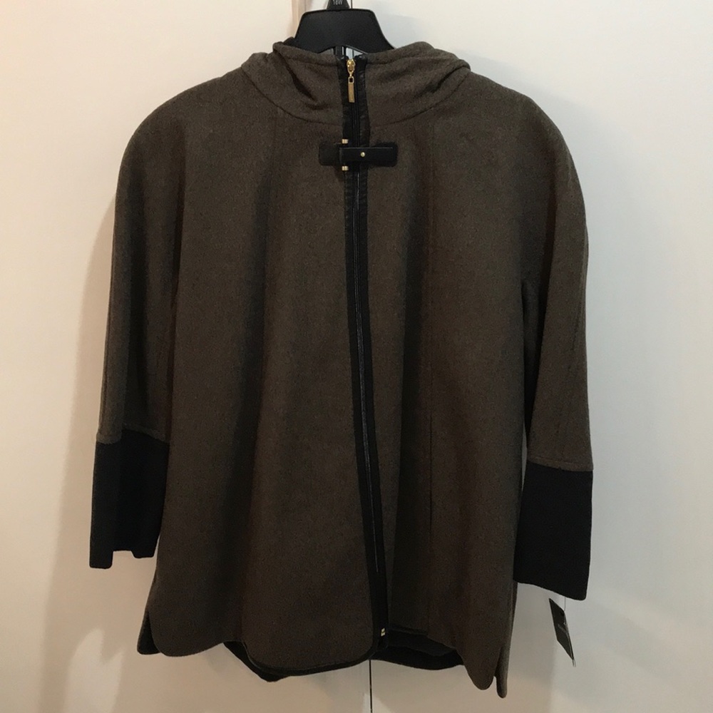 Ellen Tracy hooded double face swing coat - Picture 4 of 6